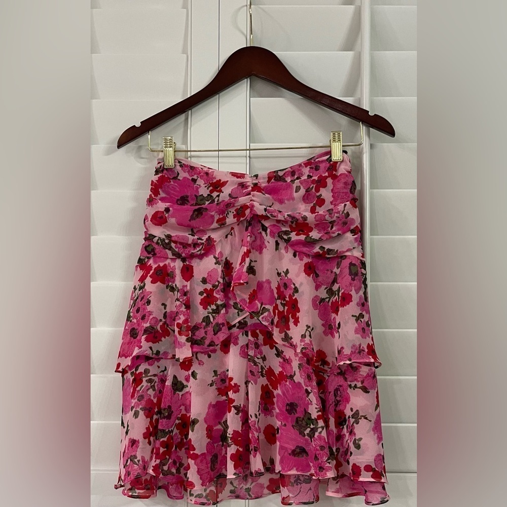 MISA Los Angeles Silk Elisa Floral Mini Skirt - Picture 2 of 9